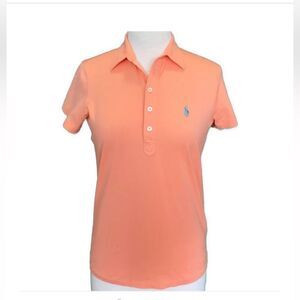 Ralph Lauren Golf Women's XL Orange Slim Fit Polo Shirt Short Sleeve